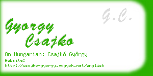 gyorgy csajko business card